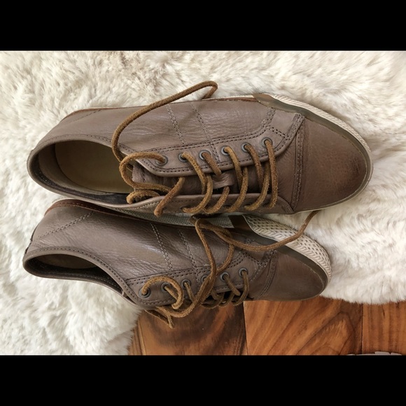 Frye Taupe Aged Leather Sneakers - Picture 7 of 7